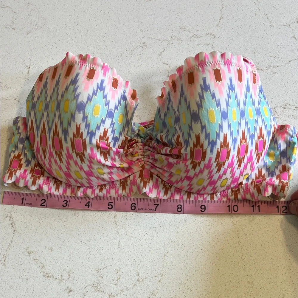 Victoria's Secret Colorful Patterned Bikini Top